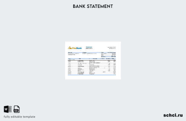 цифровая загрузка шаблона Excel выписки Суринама Finabank